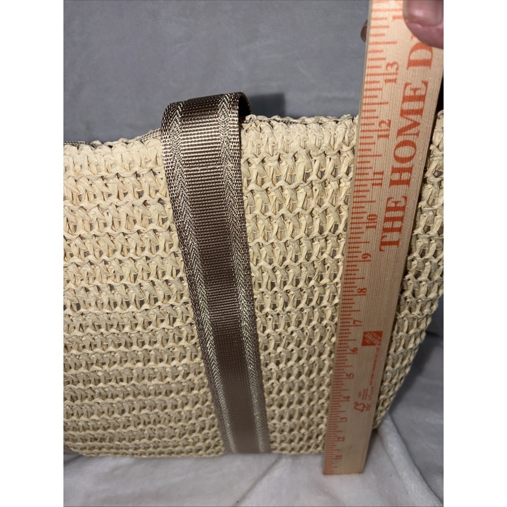 Vintage Havana Wow Rafia Crochet Tote Beige Lightweight Beach Pool Vacation NWT - Picture 6 of 9